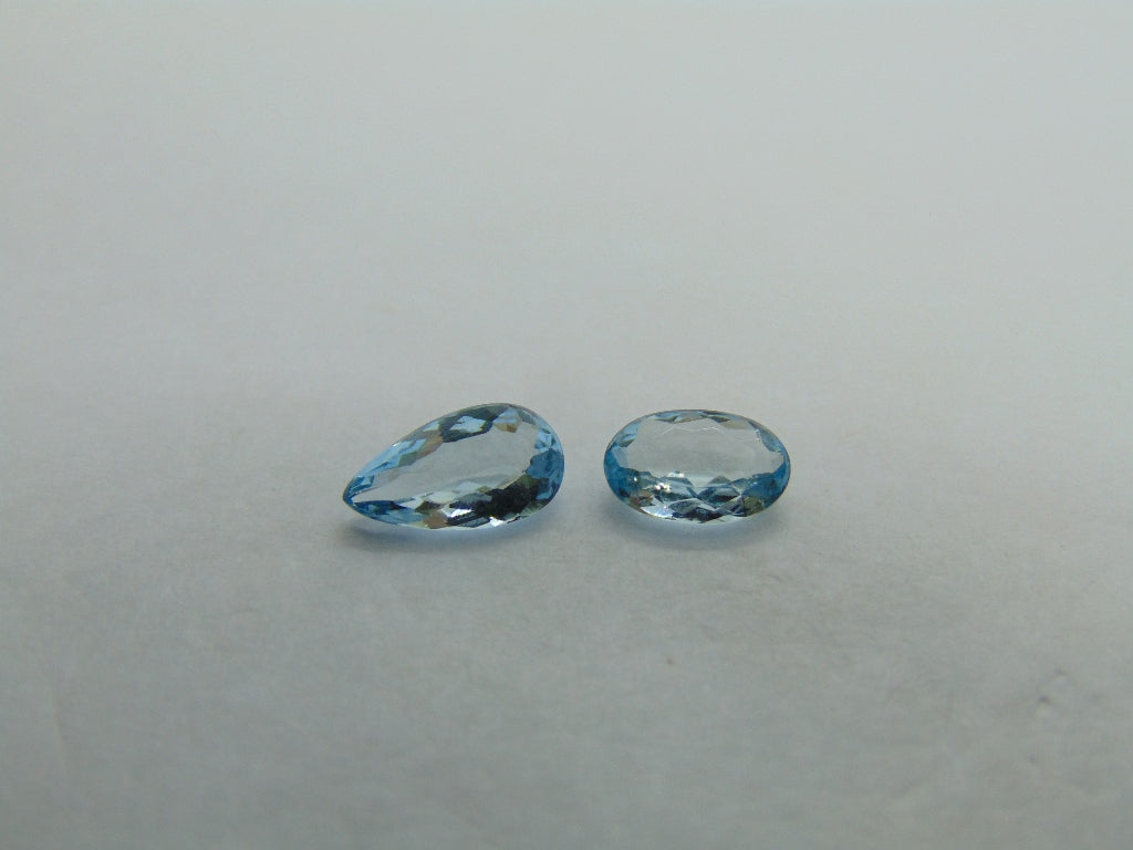 1,40ct Aquamarine 9x5mm 8x5mm