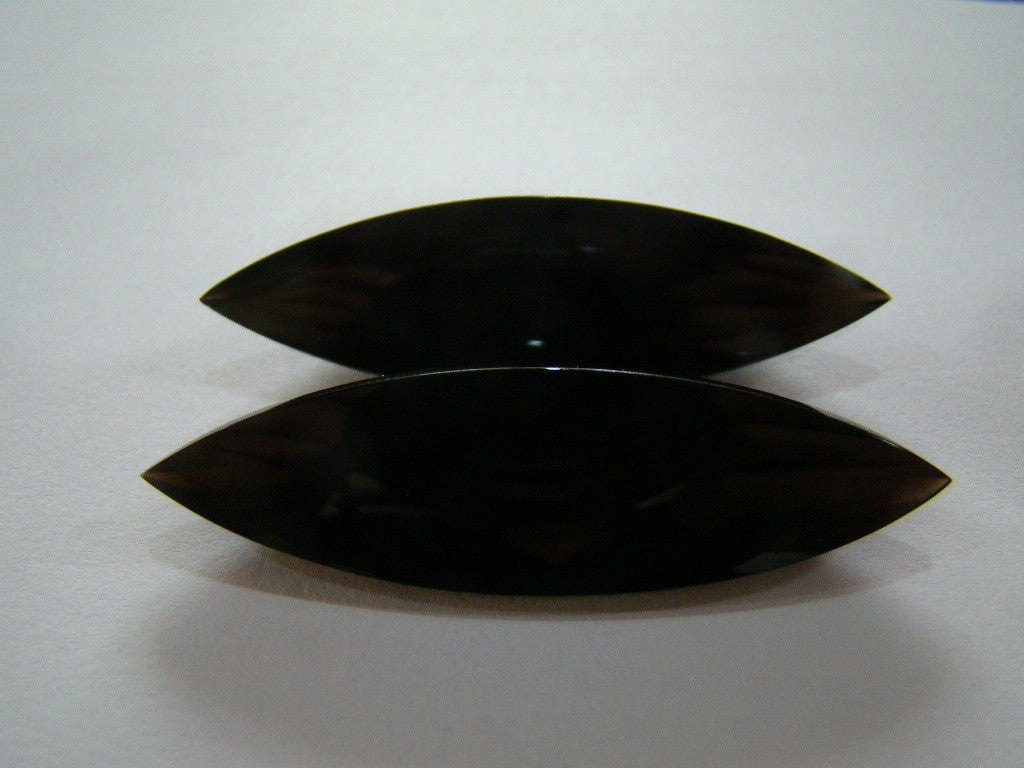 87ct Black Quartz Pair 56x15.5mm