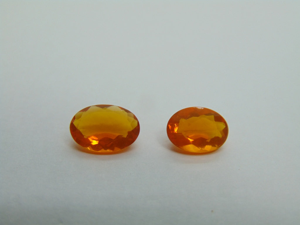 2.26ct Fire Opal 10x7mm 9x7mm