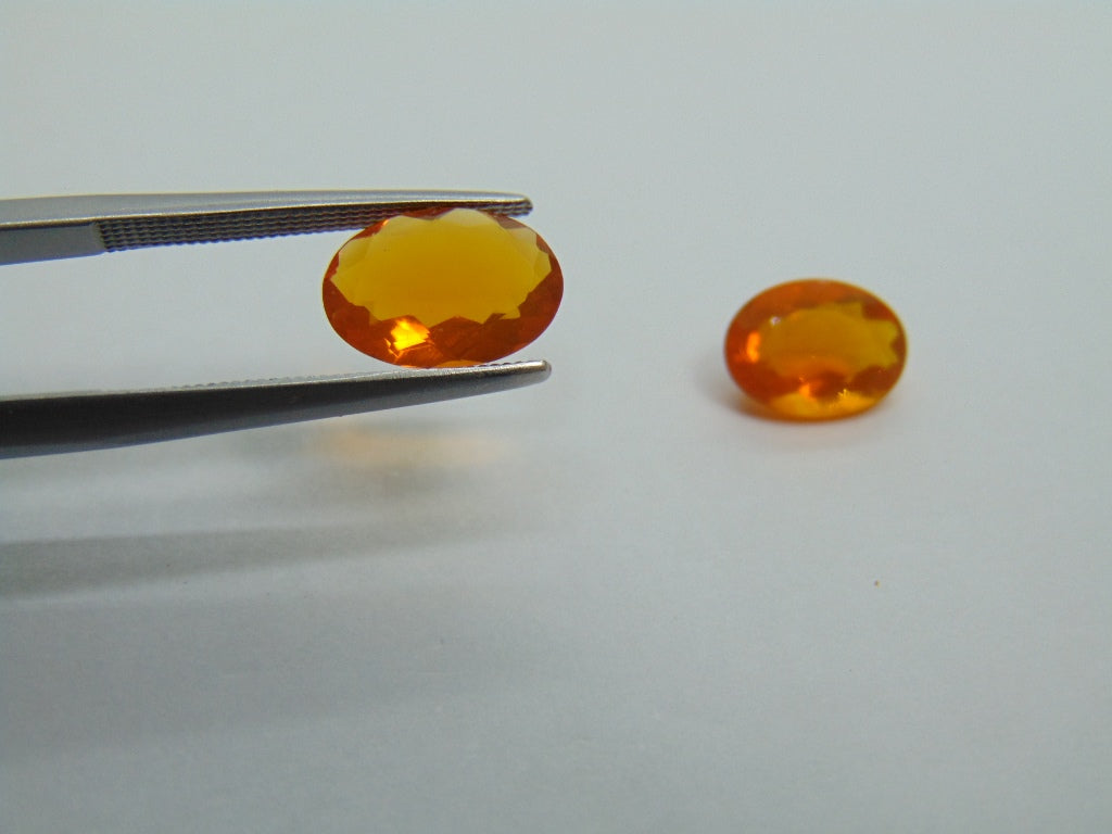 2.26ct Fire Opal 10x7mm 9x7mm