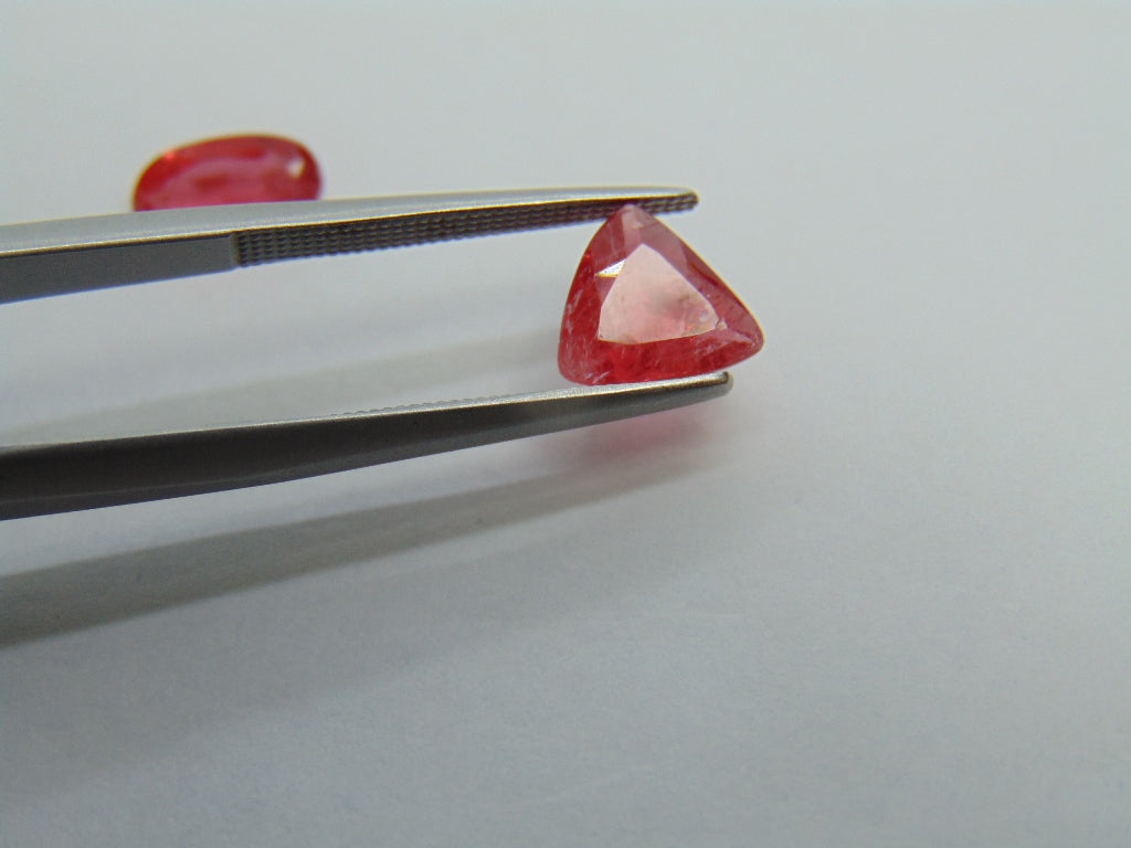 2.15ct Rhodonite 9x5mm 8mm