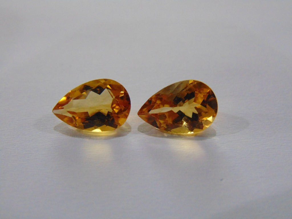 6ct Citrine (Pair)