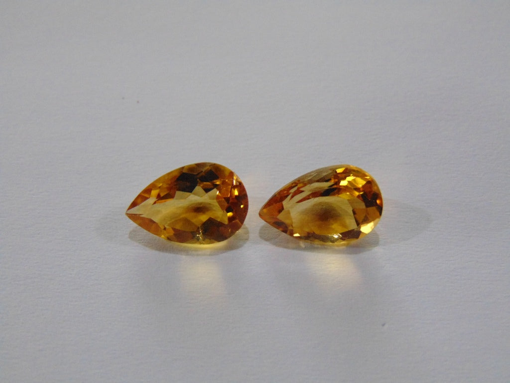 6ct Citrine (Pair)