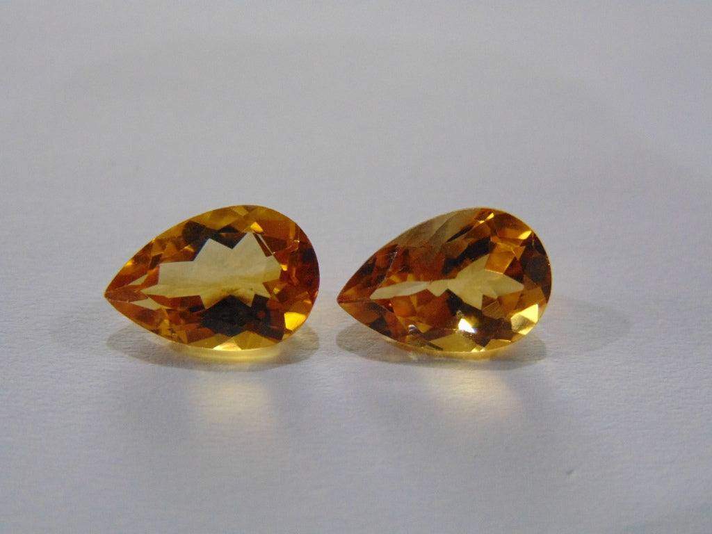 6ct Citrine (Pair)