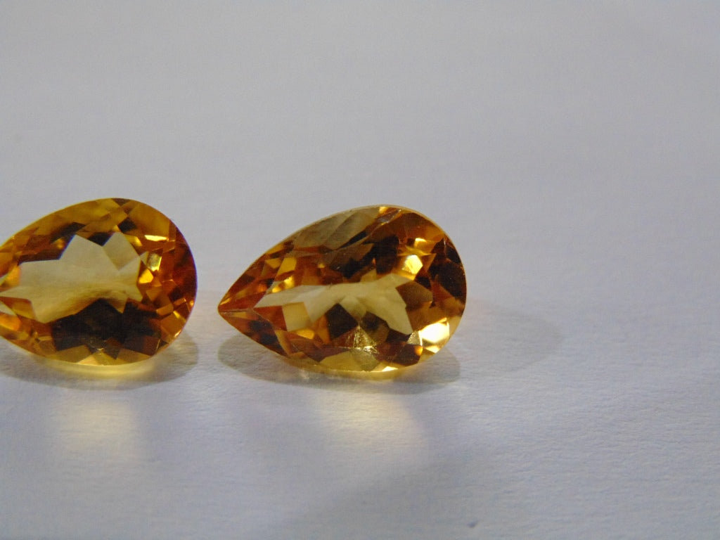 6ct Citrine (Pair)