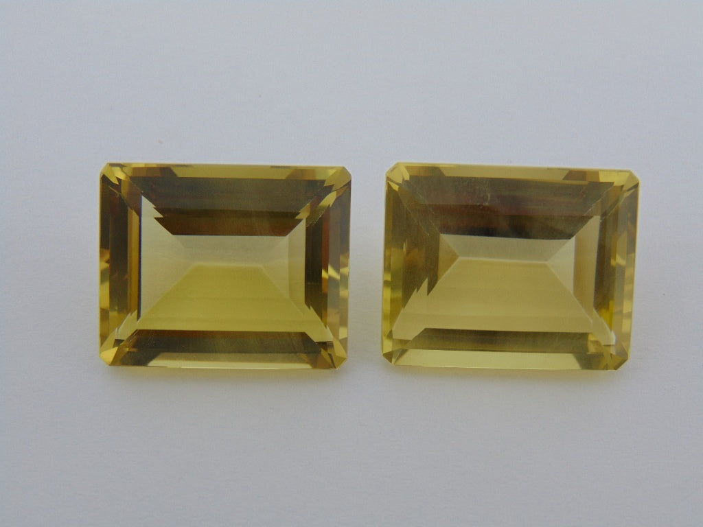 48.40cts Quartz (Green Gold) Pair