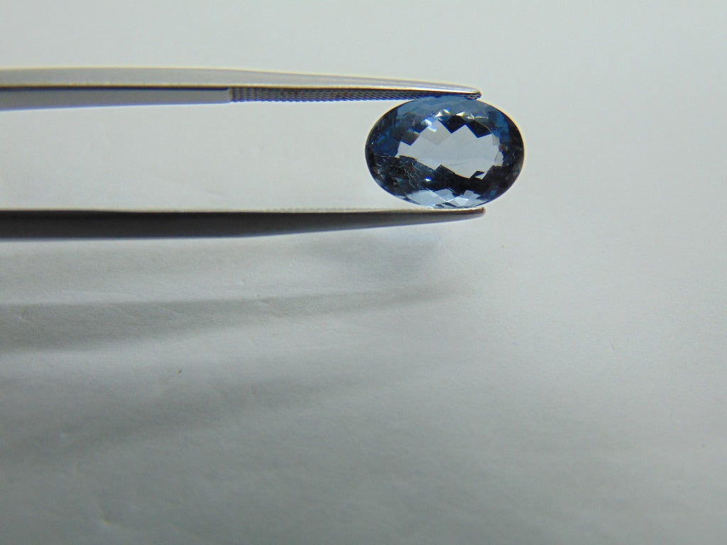 3.80ct Aquamarine Treated 12x8mm