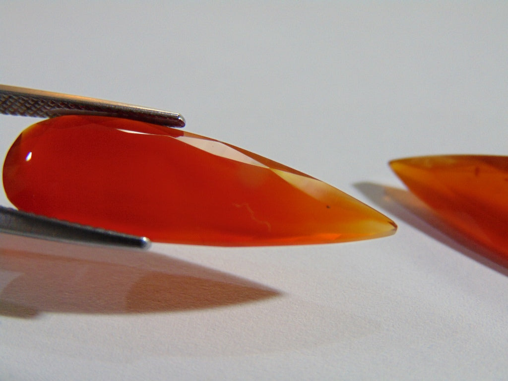 18.70ct Quartz (Orange) Pair