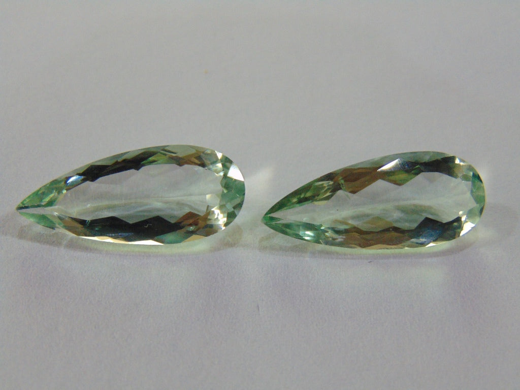 17.90ct Prasiolite (Pair)