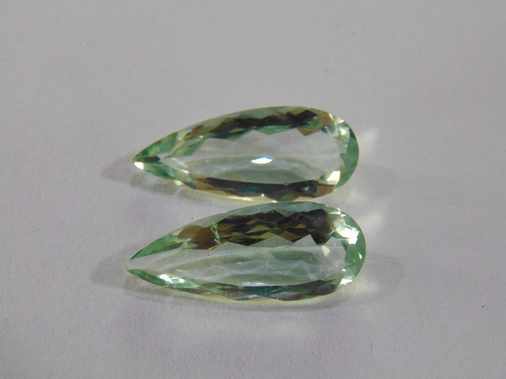 17.90ct Prasiolite (Pair)