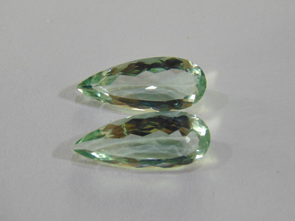 17.90ct Prasiolite (Pair)