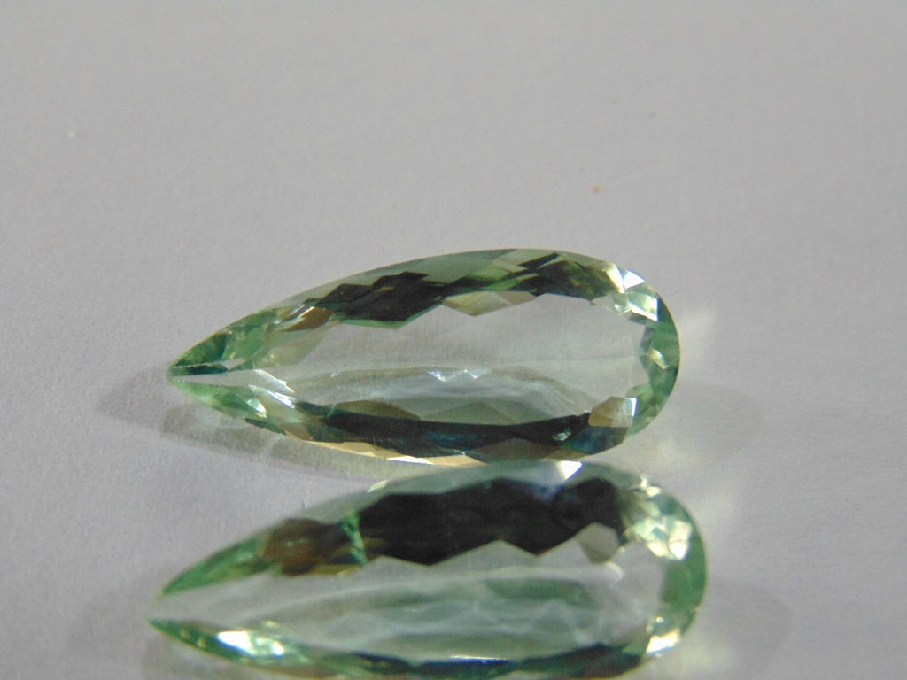 Prasiolita de 17,90 ct (par)