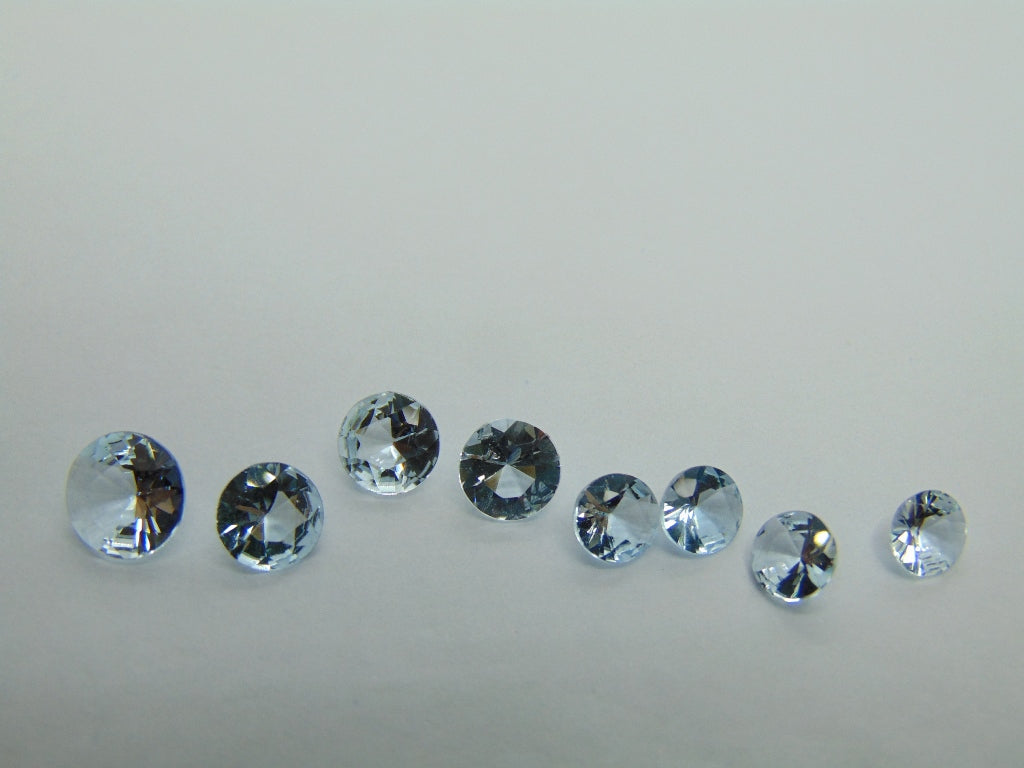 4.50ct Aquamarine Calibrated 7mm 6mm 5mm