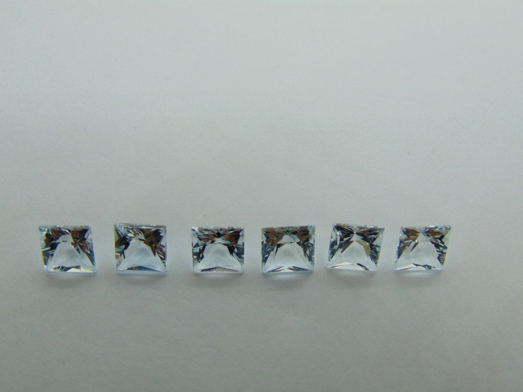 6,05ct Aquamarines Calibrado 6mm