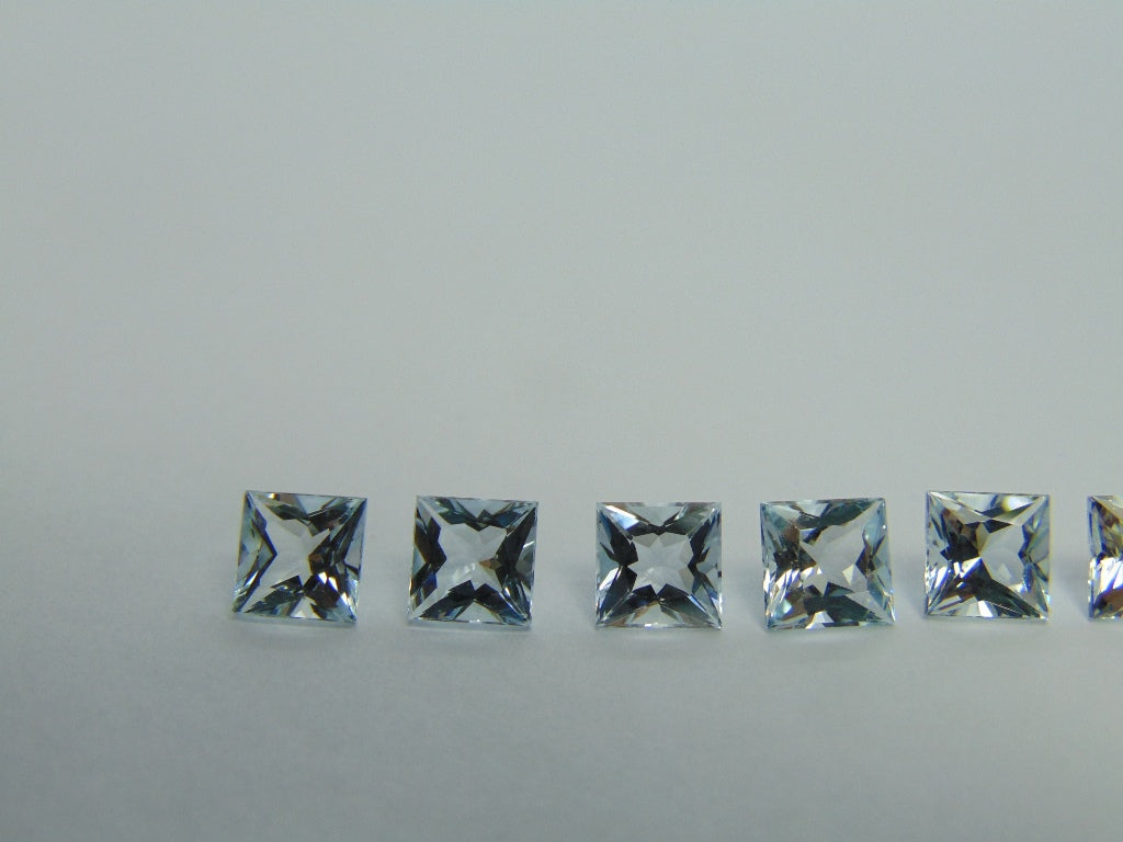 6,05ct Aquamarines Calibrado 6mm