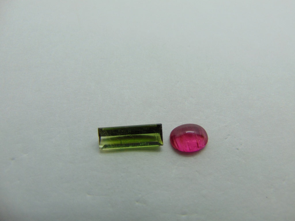 2,50cts mistura de turmalina 12x4mm 8x6mm