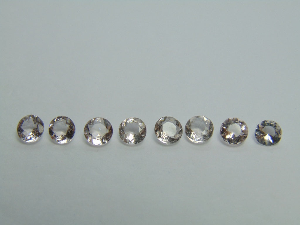 3,43ct Morganitas calibradas 5mm