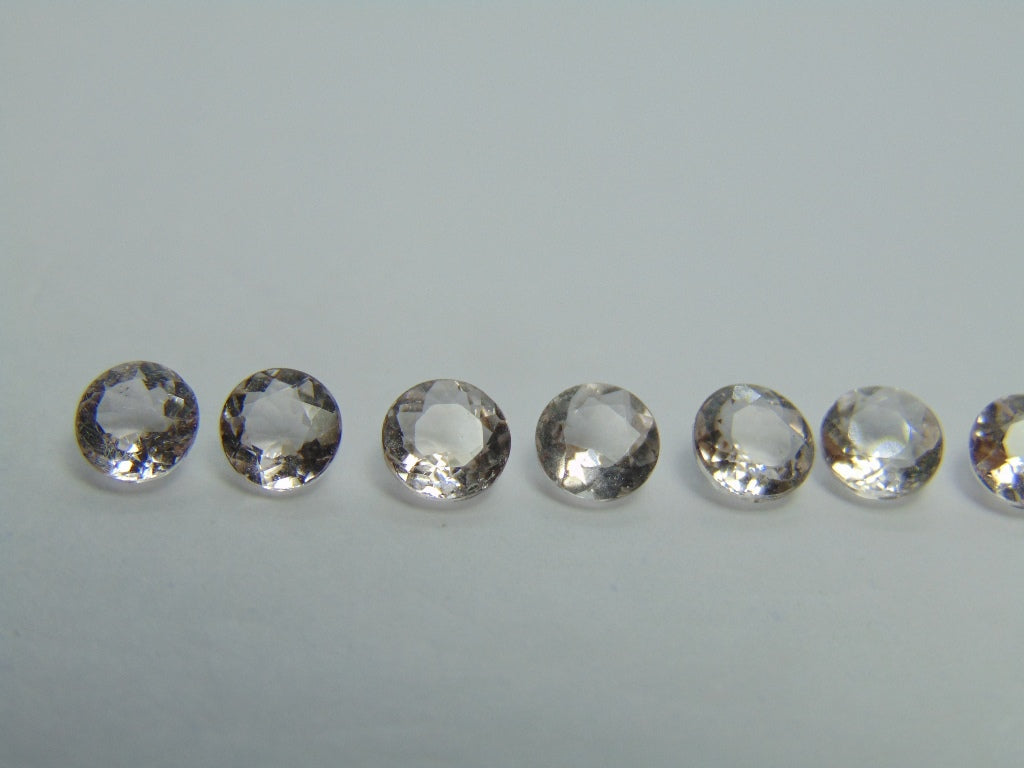 3.43ct Morganites Calibrated 5mm