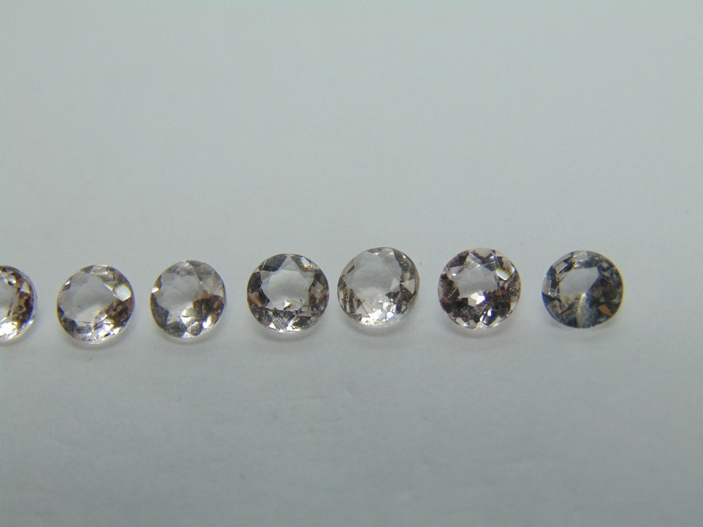 3.43ct Morganites Calibrated 5mm