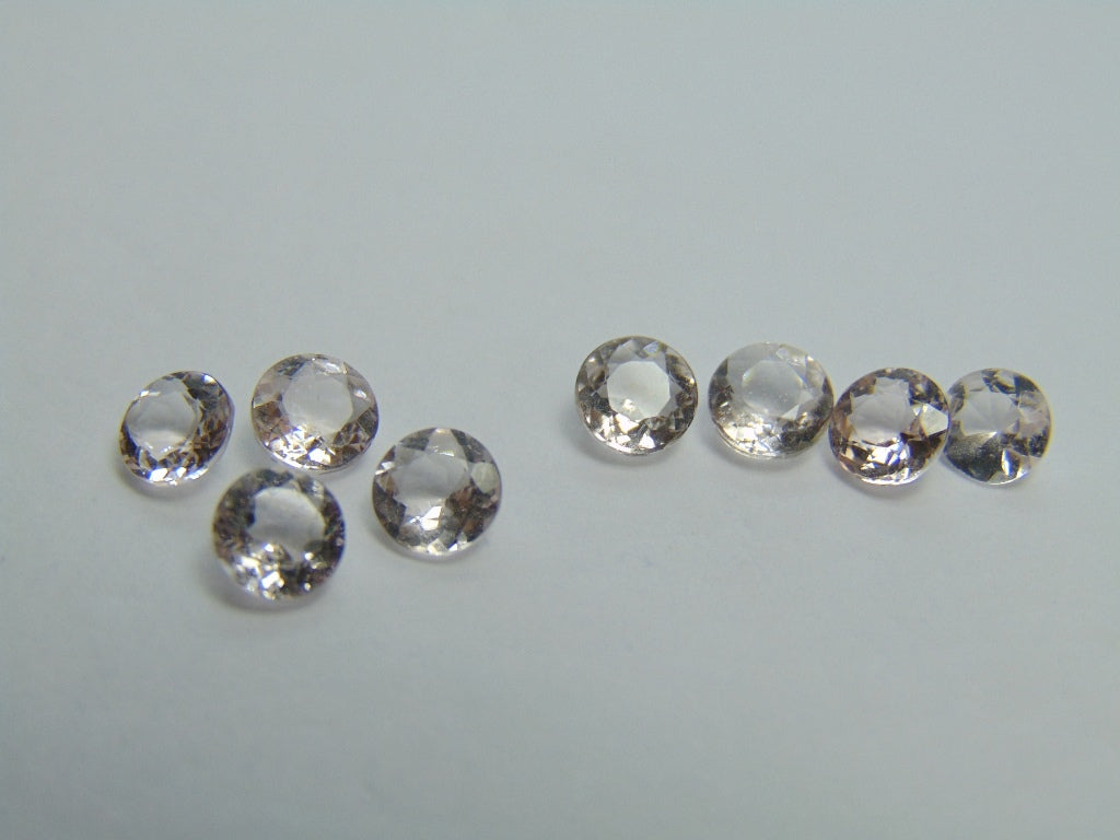 3.43ct Morganites Calibrated 5mm