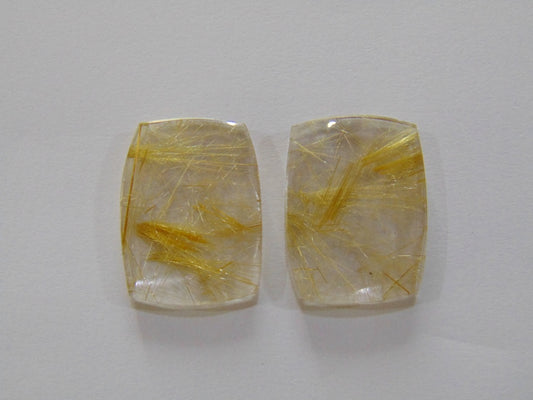 64.30ct Quartz Rutile (Pair)