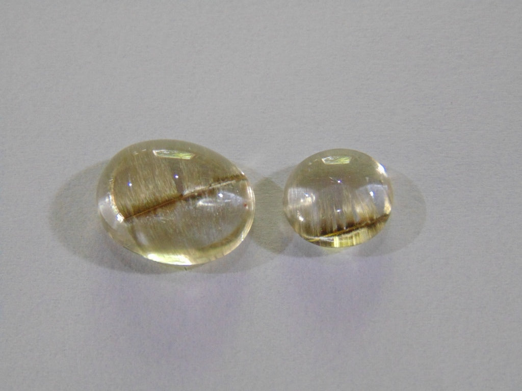 20.70ct Quartzo com Inclusão 18x14mm 12x11mm