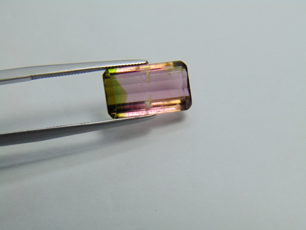 4ct Turmalina Bicolor 13x8mm