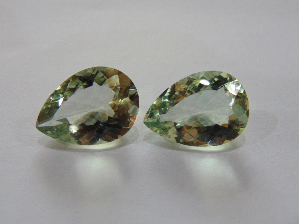 32,50 ct Prasiolita (par)