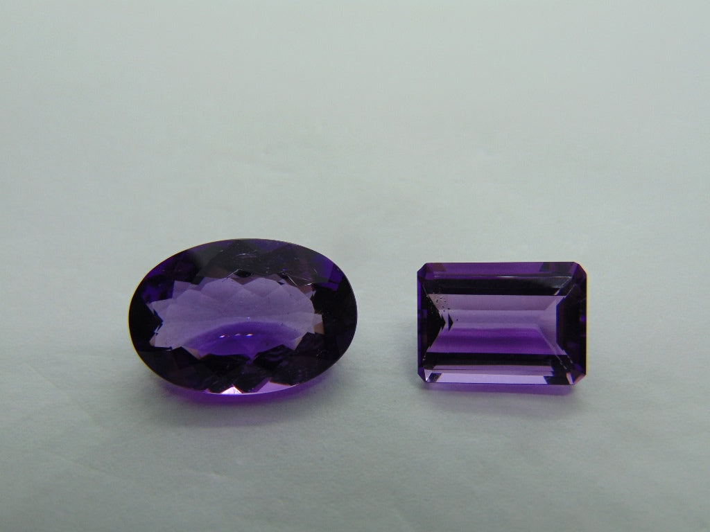 13.70ct Amethyst 17x12mm 13x9mm