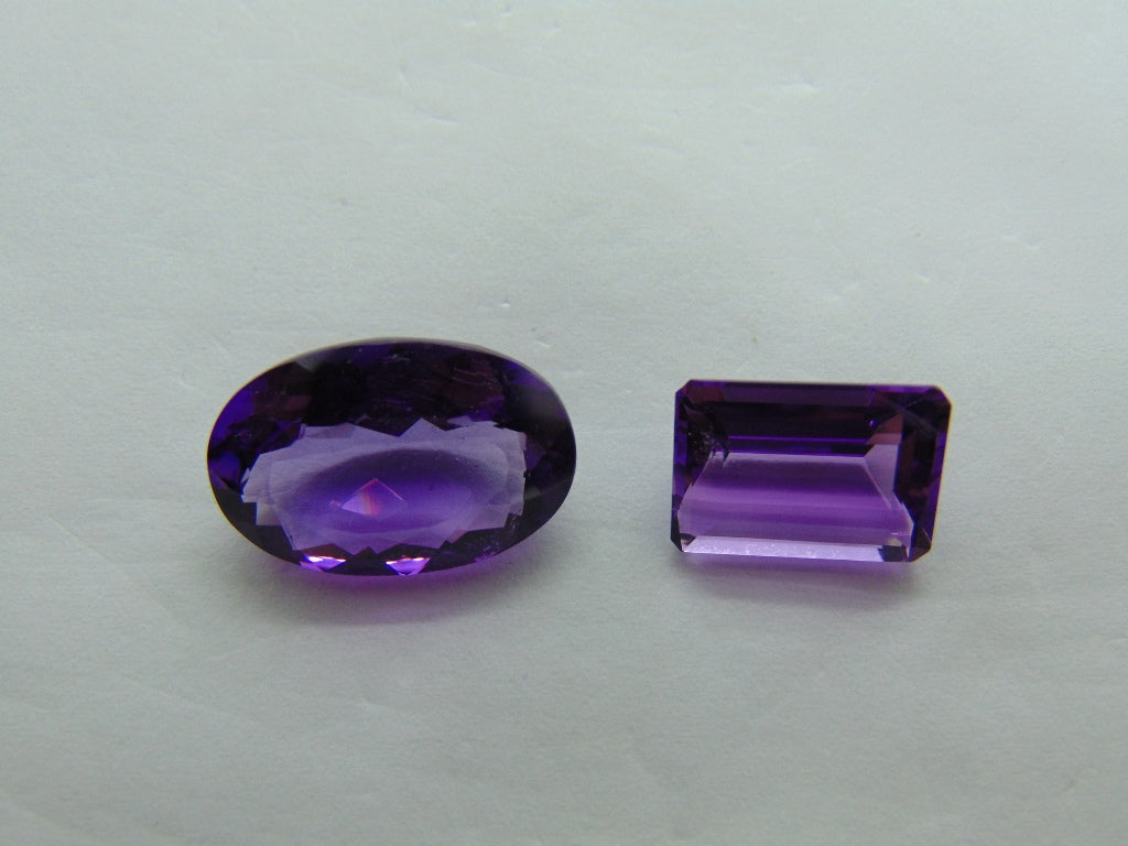 13.70ct Amethyst 17x12mm 13x9mm