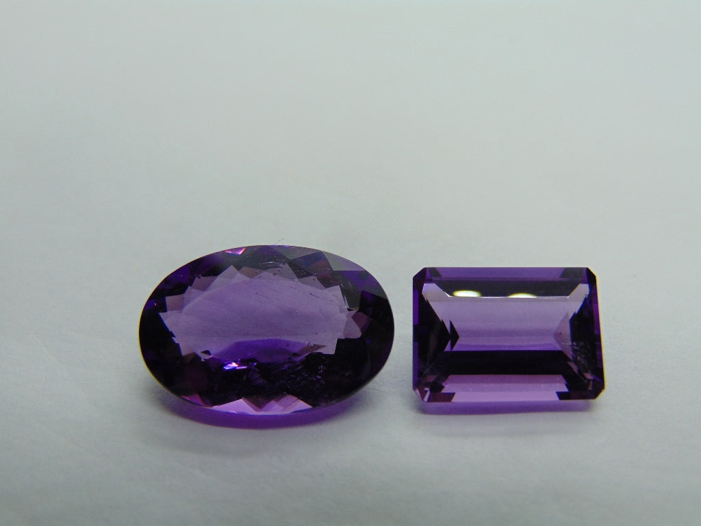 13.70ct Amethyst 17x12mm 13x9mm