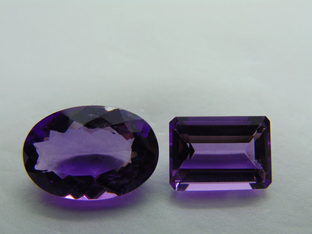 13.70ct Amethyst 17x12mm 13x9mm