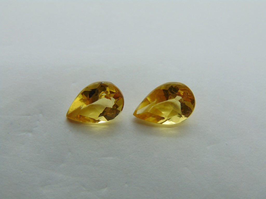 Par de Berilos 2,25ct 9x6mm