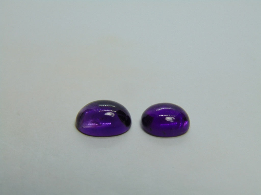 6.49ct Amethyst Cabochon 11x9mm 10x8mm