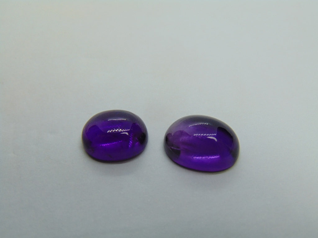 6.49ct Amethyst Cabochon 11x9mm 10x8mm