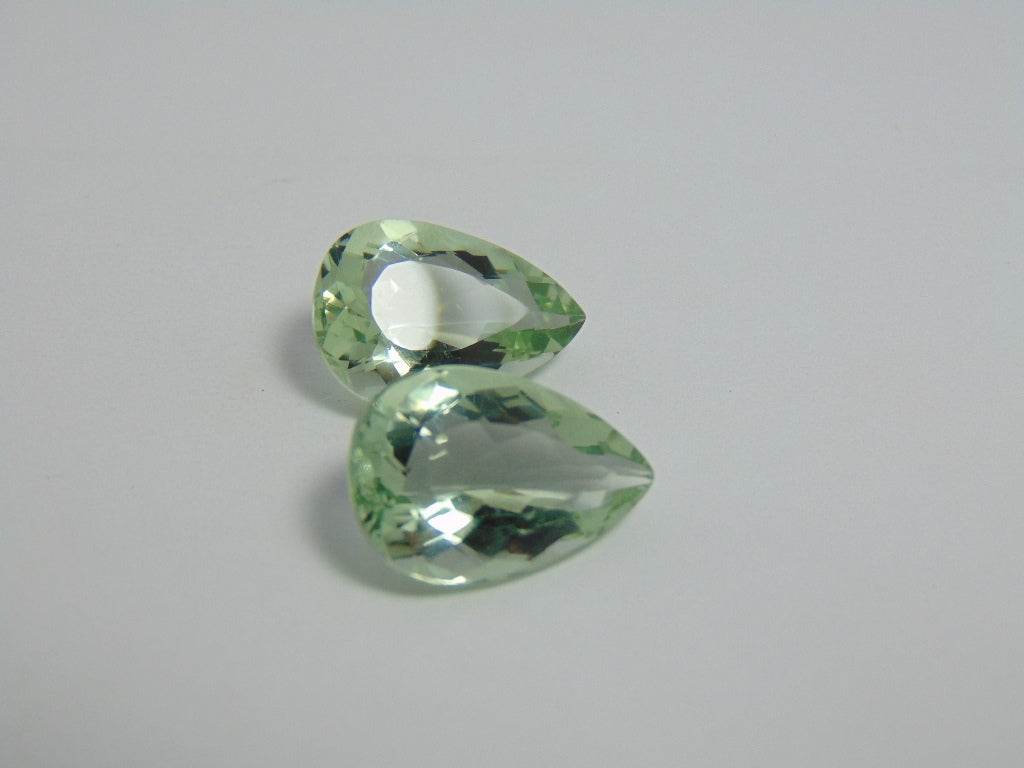 Prasiolita de 33,40 cts (par)