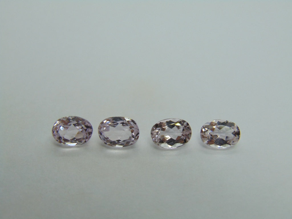 4.09ct Kunzite Pairs 7x5mm