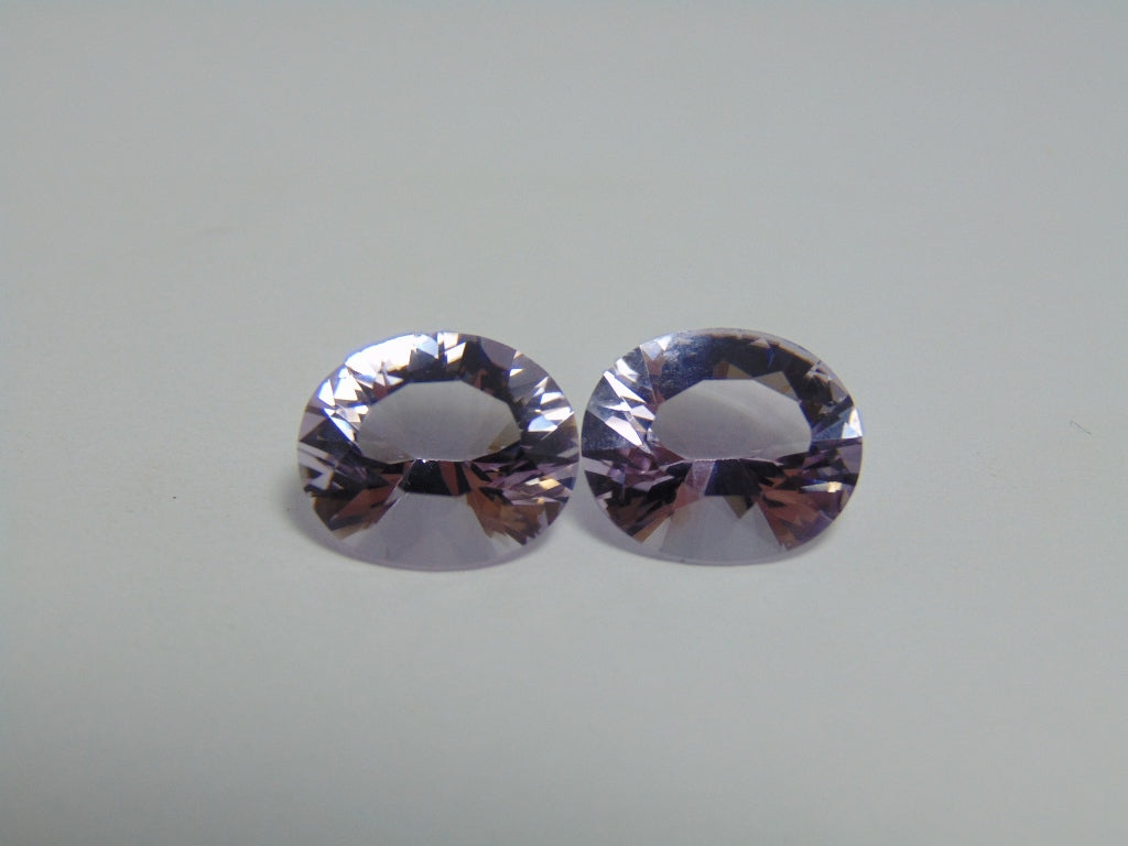 Par de Ametista 12,40ct 24x22mm