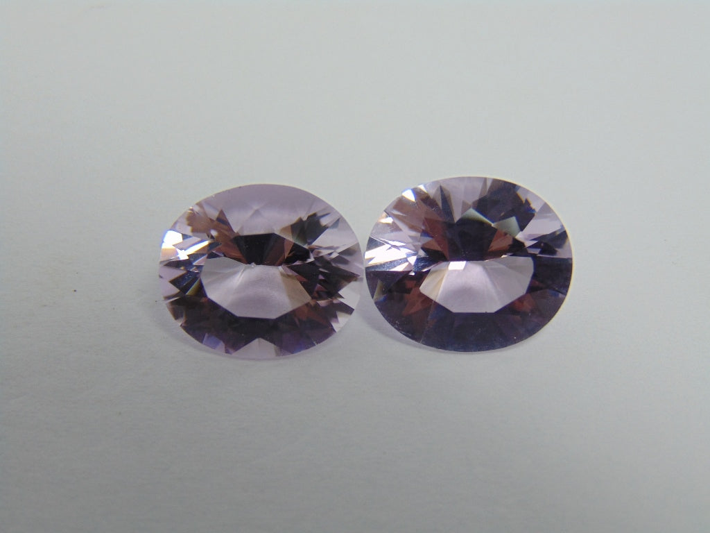 Par de Ametista 12,40ct 24x22mm