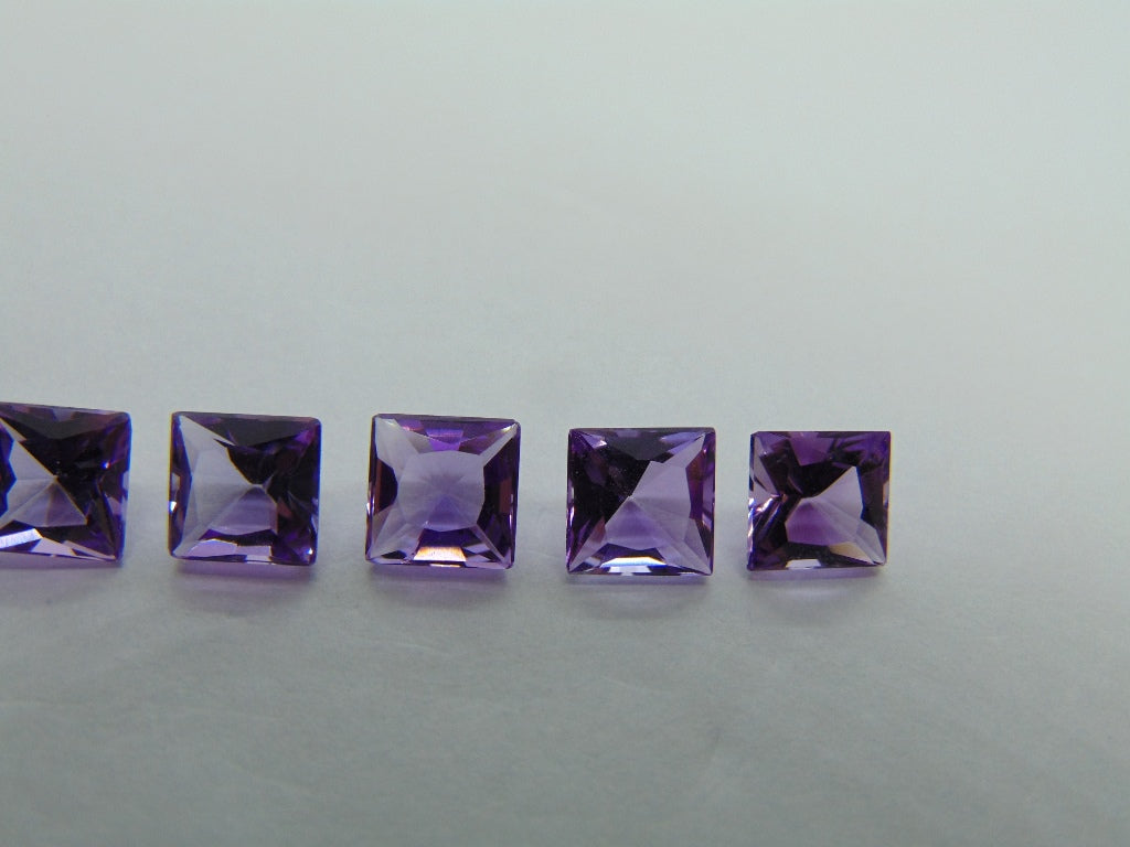 Ametistas calibradas de 5,85 ct 6 mm