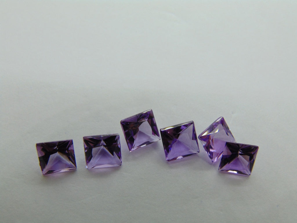 Ametistas calibradas de 5,85 ct 6 mm