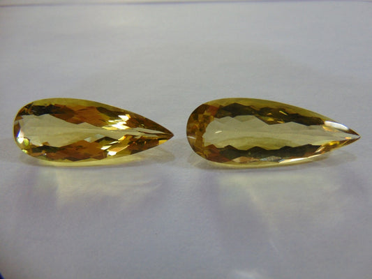 35.50ct Quartz Green Gold (Pair)