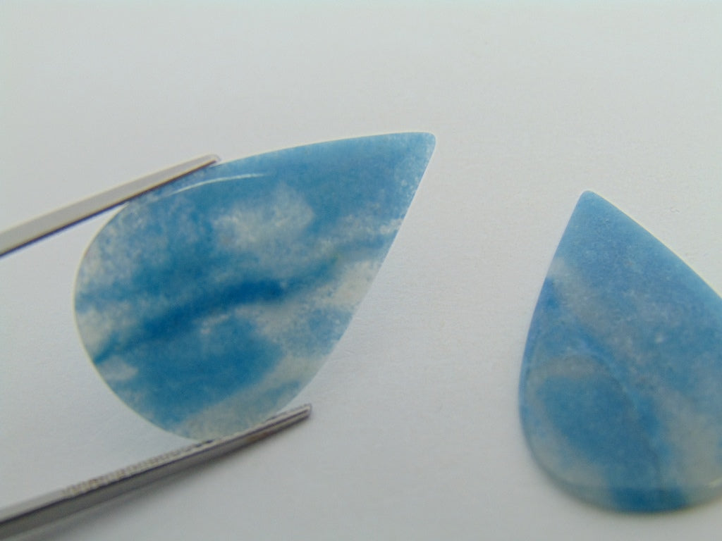 18.50ct Lazulite Pair 31x9mm