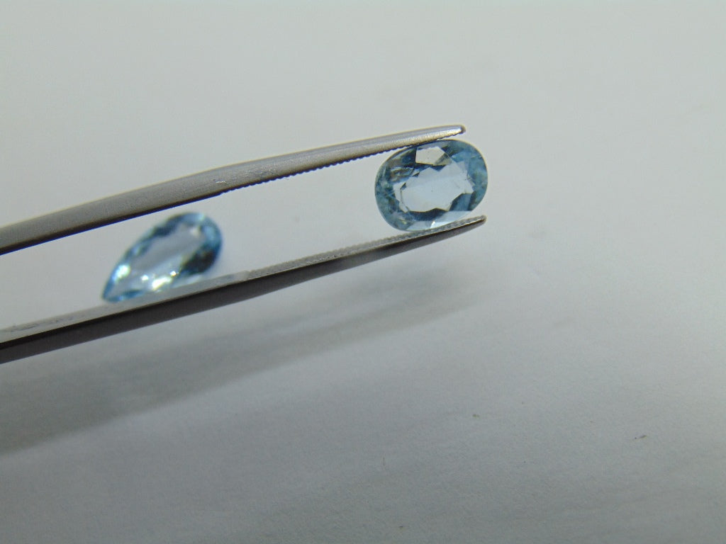 3.20ct Aquamarine 12x6mm 9x6mm