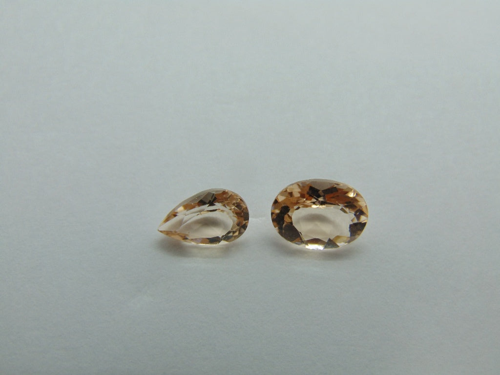 2.94ct Morganite 9x7mm 9x6mm