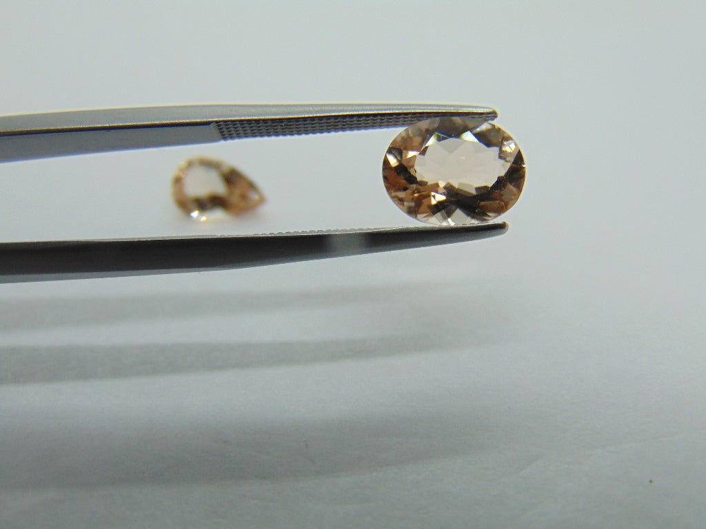 2.94ct Morganite 9x7mm 9x6mm