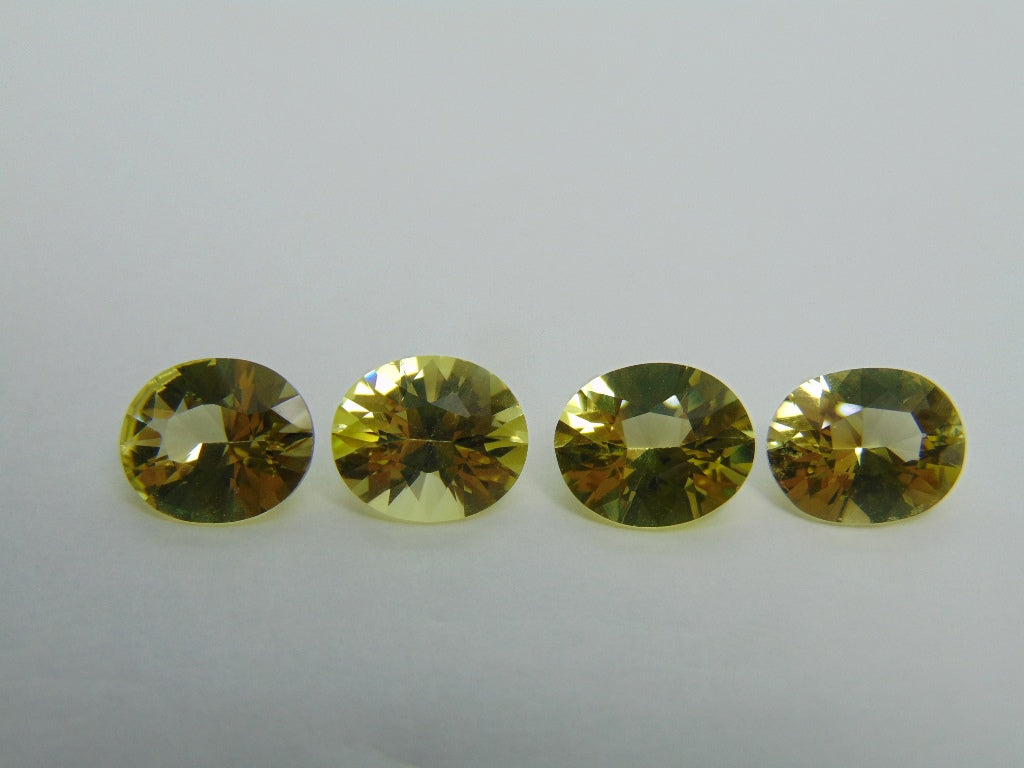 15,40 quilates de quartzo verde ouro calibrado 12x10 mm