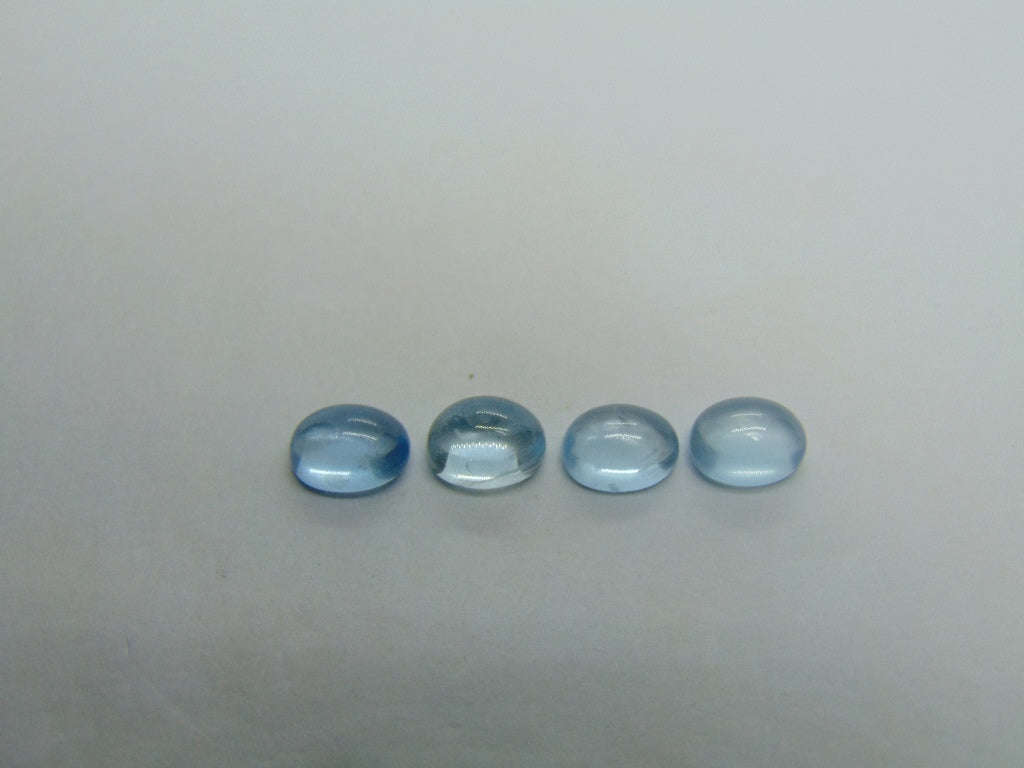 6,29ct Aquamarine Cabochon calibrado 8x6mm