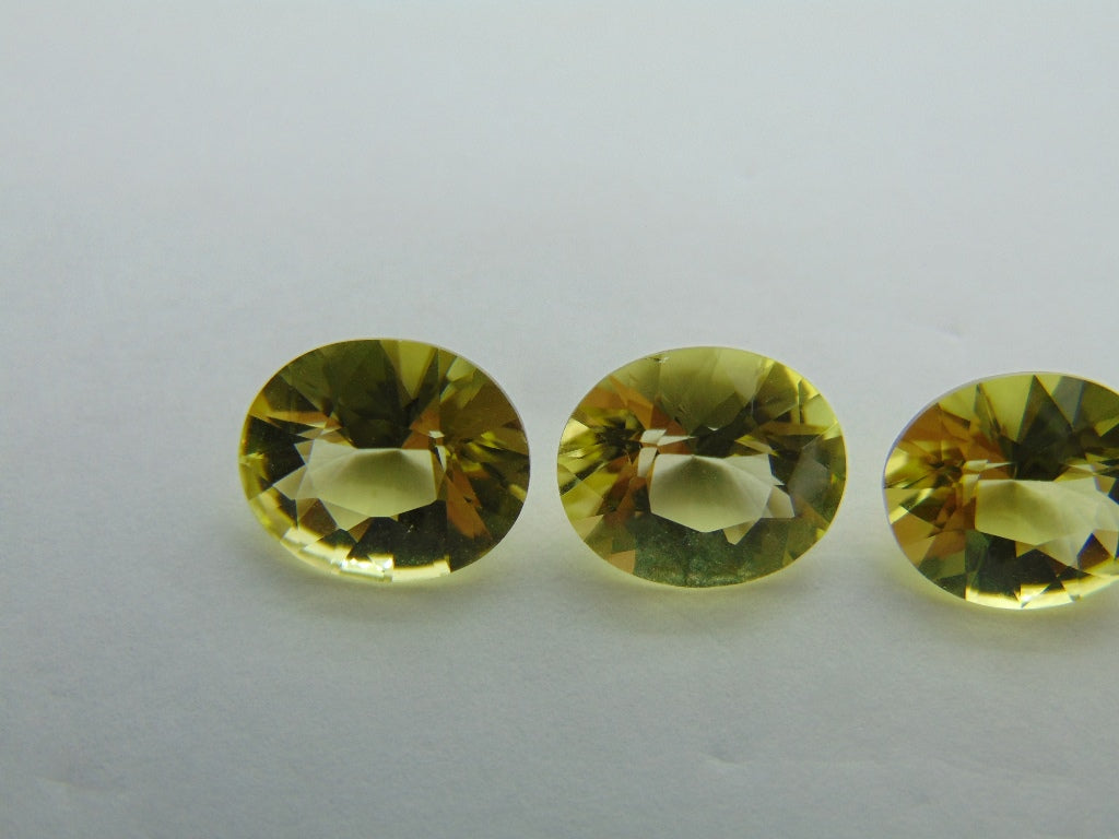 15,40 quilates de quartzo verde ouro calibrado 12x10 mm