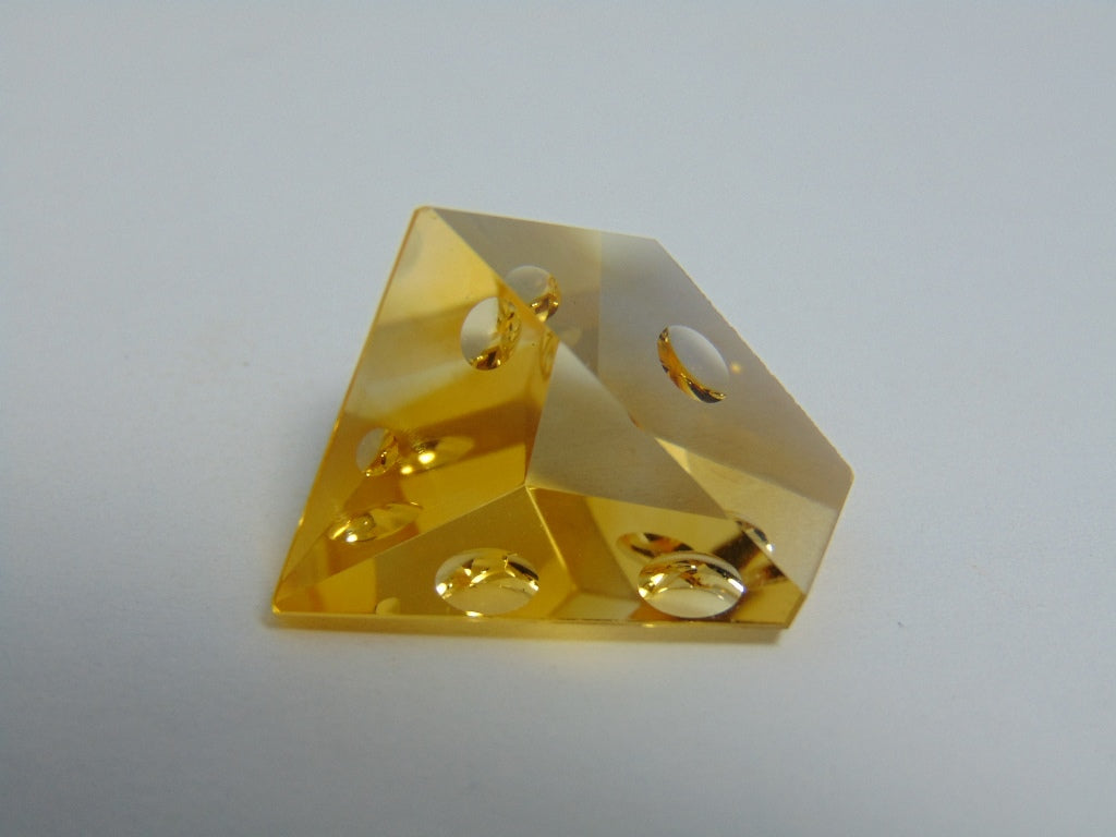 18.30cts Citrine With Bubbles 22x11mm